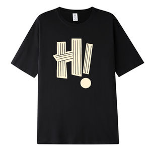 ชุดลำลองผ้าฝ้าย100% 200กรัม, เสื้อยืดแขนสั้นสำหรับผู้ชายและผู้หญิงทรงหลวมพิมพ์ลายสั่งตัด - Product Image 3