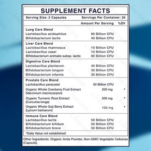 Probiotiques OEM pour Hommes 500 Milliards de UFC Santé Digestive Intestinale 60 Comprimés 2 Capsules Quotidiennes - Product Image 4