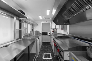 Remolque de fibra de vidrio para camión de comida F59 de 20 pies con dos ventanas de servicio para aperitivos, perritos calientes, dulces, patatas fritas, helado - Product Image 2