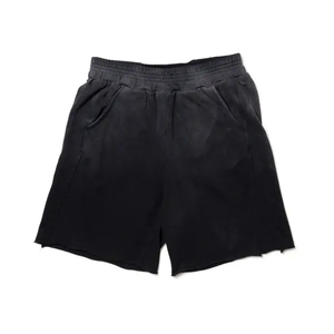 Custom Logo Quality Cotton Distressed Sweat Shorts Vintage Acid Washed Shorts For Men CustomMade Unisex shorts - Product Image 3