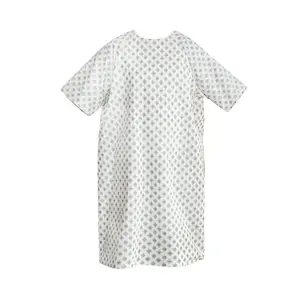 Patient Gown Top Quality Polycotton Printed & Dyed OEM Service Available Easy Care, Soft & Comfortable Gowns