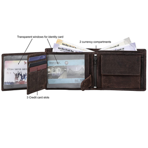 2023 Wholesale <b>Cheap</b> Price High Quality Leather <b>Wallet</b> Customizable Designed Genuine Leather <b>Wallet</b> - Product Image 4