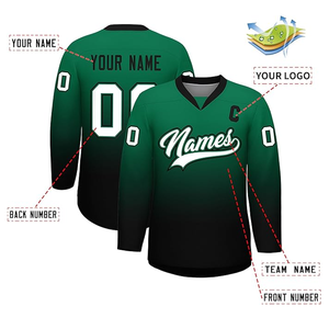 Nombre del equipo personalizado 100% poliéster de alta calidad transpirable uniformes de hockey nuevo diseño personalizado camisetas de hockey - Product Image 3