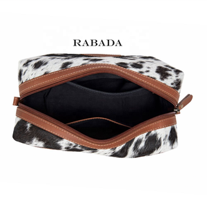 Kit Dopp de cuero de vaca para hombres, neceser de cuero para padrinos de boda, bolsa Dopp grabada con logotipo, Regalo para marido - Product Image 3