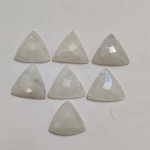 Voir l'offre Haute Qualité 5pcs Naturel Arc-En-Lune Pierre 16x16mm Trillion Rosecut 50.4 Cts Lot Flat Back Cab Blanc Gemstone - Product Image 2