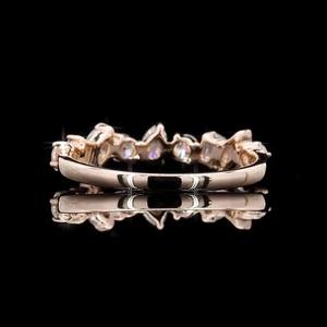 0.81 CT Lab แหวนหมั้นเพชรที่เติบโตขึ้นผสมรูปร่างจรรยาบรรณที่ยั่งยืนเครื่องประดับดี14K โรสโกลด์ - Product Image 1