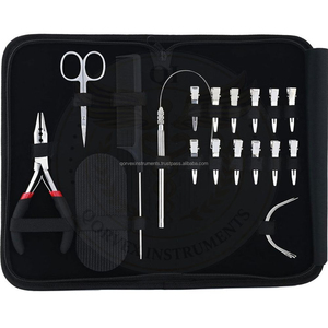 Hair Extension Tools Kit Micro links Pliers Pulling Hook Loop <b>Needle</b> <b>Bead</b> Set - Product Image 1