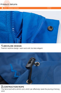 แจ็คเก็ตบุนิ่มแบบพรีเมี่ยม, แจ็คเก็ตกันลมกันน้ำเสื้อโค้ทกลางแจ้งน้ำหนักเบาสำหรับเดินป่าตั้งแคมป์และสวมใส่ทุกวัน - Product Image 5