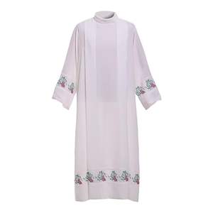 Robe de soutane rouge avec logo personnalisé et col détachable pour les hommes, vêtements traditionnels du clergé de l'église - Product Image 2