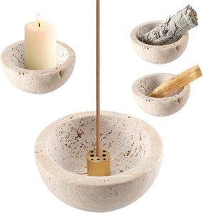 Porte-encens en marbre et bois personnalisé, boîte carrée, aromathérapie, artisanat, décoration d'intérieur, diffuseur élégant en pierre naturelle - Product Image 5