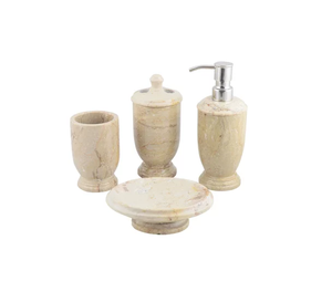 Ensemble distributeur de savon de meilleure qualité accessoire de salle de bain en marbre de pierre dure design fait main au meilleur prix personnaliser l'emballage - Product Image 4