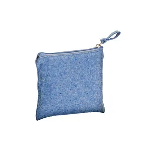 <b>Toiletry</b> Bag Recycled Cotton Beauty Case with Zipper-Eco-Friendly - Product Image 2