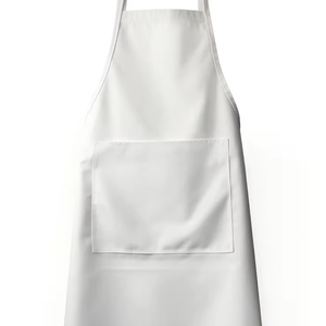 Tablier de chef unisexe en molleton de coton à manches courtes avec fermeture à pression pour restaurant et bar - Product Image 2