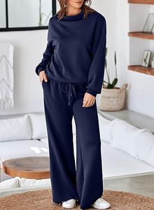 ชุดเซ็ตเสื้อฮู้ดดี้และกางเกงจ็อกเกอร์ผ้าฝ้ายพิมพ์ลายฟอกสีสำหรับผู้หญิง พร้อมซับในผ้าฟลีซ แห้งเร็ว ระบายอากาศได้ดี - Product Image 3