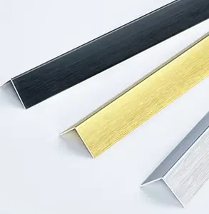 Piastrelle in alluminio prezzo di fabbrica personalizzato a forma di L decorazione della parete in alluminio Trim Strip bordo fascia profili in alluminio