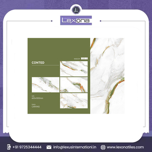 Carreaux en porcelaine de haute qualité 60 cm * 120 cm avec finition sculptée, design moderne pour les murs et les sols intérieurs, provenant d'exportateurs indiens - Product Image 2