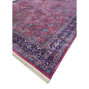 Alfombras de Lana Anudadas a Mano Aalam, Diseño Floral y Abstracto en Rojo y Naranja, Rectangulares de 9x12, para Entrada y Sala de Estar, Pae-6346 - Product Image 2