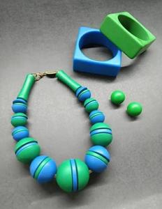 Prêt à expédier indien TENDANCE haute qualité coloré résine plastique collier Bracelets ensembles de bijoux bijoux de mode colliers - Product Image 1