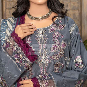 Shalwar Kameez Dupatta pour femmes en taille adulte, costume Shalwar Kameez 3 pièces personnalisé, imprimé moderne - Product Image 5