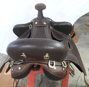 Australian outrider aussie หนังม้าพรีเมี่ยมทำมือสไตล์อานม้าพร้อมฮอร์นที่มีหนังและโกลนและเส้นรอบวงขนาด10-20" - Product Image 5