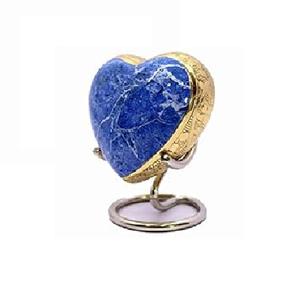 Urna Funeraria Metálica en Forma de Corazón Pow Print con Efecto de Chispa, Elegante Soporte de Aluminio para Guardar Cenizas Humanas - Product Image 1