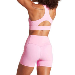 Conjunto de yoga de algodón de alta calidad para mujer, conjunto de 2 piezas con pantalones cortos, nuevo diseño de alta calidad, conjunto de sujetador y pantalones cortos para mujer - Product Image 2