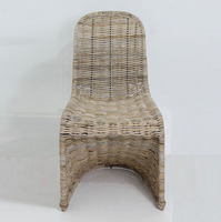 Chaise de loisirs en rotin moderne en forme de S pour la maison, le bureau et l'hôtel