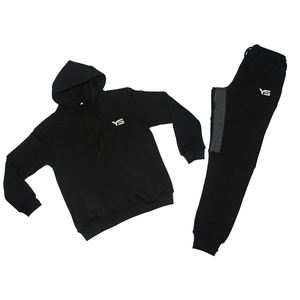 Survêtement de jogging avec logo personnalisé pour hommes ensemble de vente en gros pour le haut et le pantalon deux pièces à motif solide s'adaptent parfaitement - Product Image 4