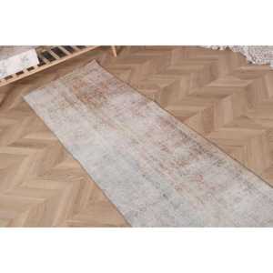 Vintage Turkish <b>Rug</b>, 2.1x9.2 ft <b>Runner</b> <b>Rug</b>, Gray Brown Ombr <b>Rug</b> - Product Image 4