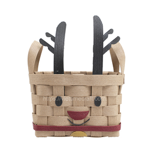 Cesto de regalo de paja artesanal de tamaño personalizado superventas/Cesta MOQ bajo al por mayor para Precio de adornos de árboles - Product Image 1