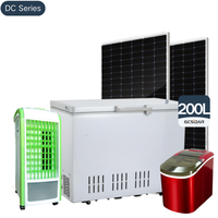GCSOAR Énergie solaire et électrique Congélateurs solaires CC pour la maison Batterie Lifepo4 intégrée pouvant alimenter le ventilateur CC Lumière de travail