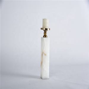 Bougeoirs hauts en marbre incassables dessus en métal robuste décor d'espace de vie de noël bougeoirs longs bougeoirs coniques - Product Image 3