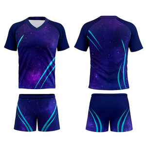 ชุดเครื่องแบบรักบี้วอลเลย์บอลแบบกำหนดเองชุดกีฬาโพลีเอสเตอร์100% แห้งเร็วระบายอากาศได้ดีชุดฝึกทีมพิมพ์โลโก้ได้ตามต้องการ - Product Image 2