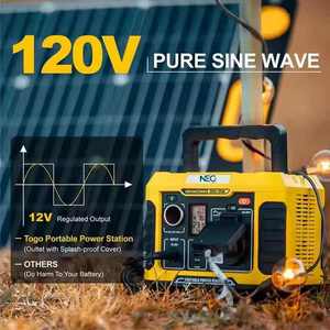 เครื่องควบคุมพลังงานแสงอาทิตย์แบบพกพา MPPT แบบ PURE sine WAVE ชนิด C สำหรับตั้งแคมป์สำรองกริดฉุกเฉินจ่ายแบตเตอรี่ภายนอก - Product Image 4