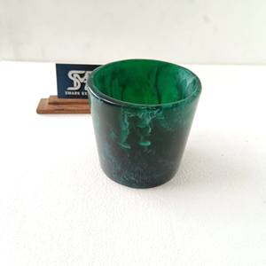 Vaso de Resina Verde Hecho a Mano con Efecto Mármol, Vaso para Beber Hecho a Mano para Café, Té, Jugo, Decoración del Hogar - Product Image 4