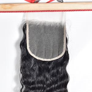 Fabrique 5*5 fermeture temple indien cuticule aligné vente en gros machine Double trame traitement Extensions de cheveux non humains - Product Image 1