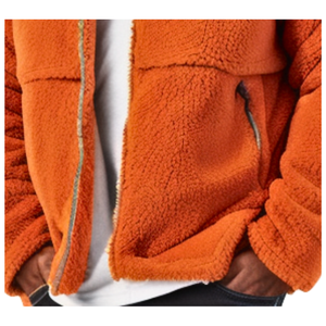 Vestes en polaire d'hiver pour hommes en gros avec logo personnalisé, taille plus, col montant, fermeture éclair, anti-rétrécissement, séchage rapide, respirant, polyester - Product Image 3