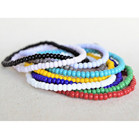 Vente en gros de bracelets ajustables, bijoux bohème, perles de rocaille en verre faites à la main, bracelets de perles du fabricant indien
