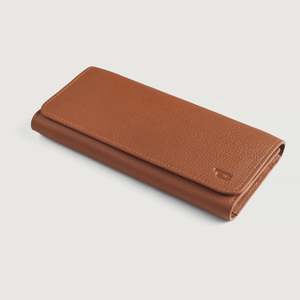 Taylor Brown Genuine Leather <b>RFID</b> Continental Slim <b>Wallet</b> (Vegetable Tanned Open Closure) - Product Image 3