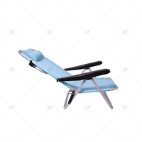 Chaise de plage basse d'extérieur, durable et portable, pour la plage et les vacances, avec coussin