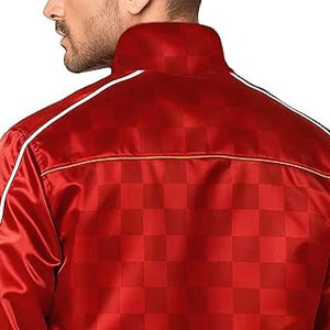 Veste en satin sur mesure pour homme, tissu en toile confortable avec des combinaisons de couleurs uniques et un logo frontal, démarquez-vous avec style - Product Image 5