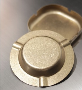 Cendrier en acier inoxydable brun robuste Design classique coupe-vent facile à nettoyer Portable pour hôtel Restaurant Patio balcon fumer - Product Image 5