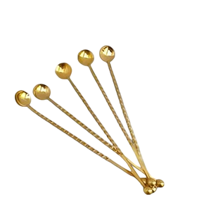 Cuillères à mélanger pour cocktails avec poignée en forme d'étoile dorée Bâton Swizzle de haute qualité pour l'agitateur de cocktails Barware Party Use - Product Image 6