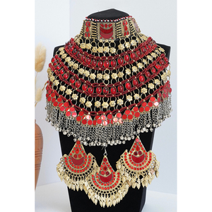 ชุดเครื่องประดับเจ้าสาววินเทจทำมือคุณภาพสูงประดับเพชรซิร์คอนสั่งทำพิเศษสำหรับผู้หญิง ชุบเงิน ราคาขายส่ง - Product Image 4