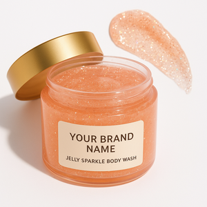 Gel douche luxueux à paillettes de gelée hydratant Nettoyage en profondeur pour adoucir la peau OEM Étiquetage privé Vente en gros en vrac - Product Image 1