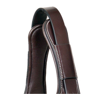 Brida de Cuero Marrón Premium con Costuras Blancas en Contraste y Ribete Negro, Colores Personalizables, Empaque Personalizado de Alta Calidad |   Doma clásica - Product Image 2