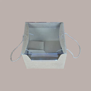 Prestige Havana Juego de cajas de papel de 5 piezas con tapa transparente 245x245H180 para decoraciones navideñas - Product Image 4