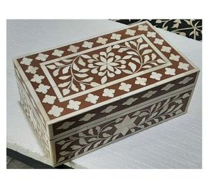 Paquete de regalo con logotipo personalizado indio puro Cajas con incrustaciones de hueso Varios estilos y tamaños Calidad estándar - Product Image 4