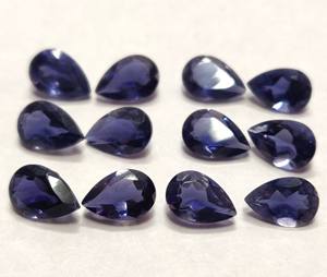 Pera iolita natural 3x5mm corte facetado-iolita suelta corte pera - Product Image 3