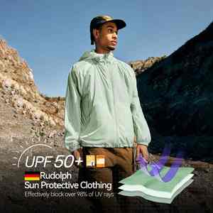 QUICKSHOW Camouflage à capuche soleil protéger imperméable Anti-UV extérieur unisexe veste UPF50 léger été autre - Product Image 5